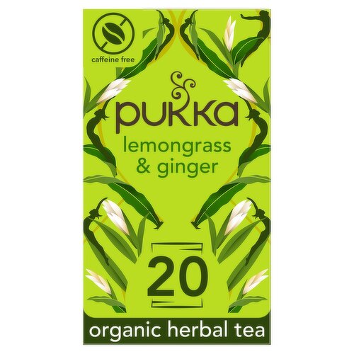 Pukka Organic Lemongrass & Ginger Tea 20 Pack (20 g)