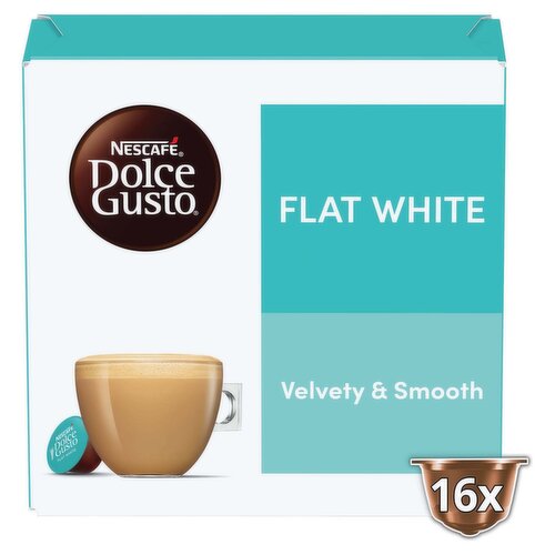 Nescafé Dolce Gusto Flat White Coffee Capsules 16 Pack (187.2 g)