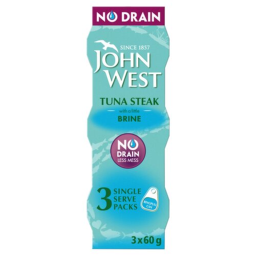 John West Tuna Steak with a Little Brine 3 Pack (60 g)