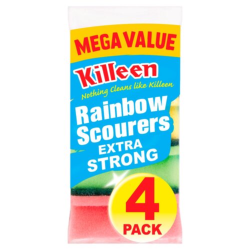 Killeen Extra Strong Rainbow Scourers 4 Pack (4 Piece)