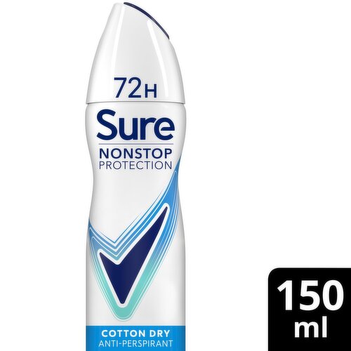 Sure Cotton Dry 48 Hour Antiperspirant Deodorant Spray (150 ml)