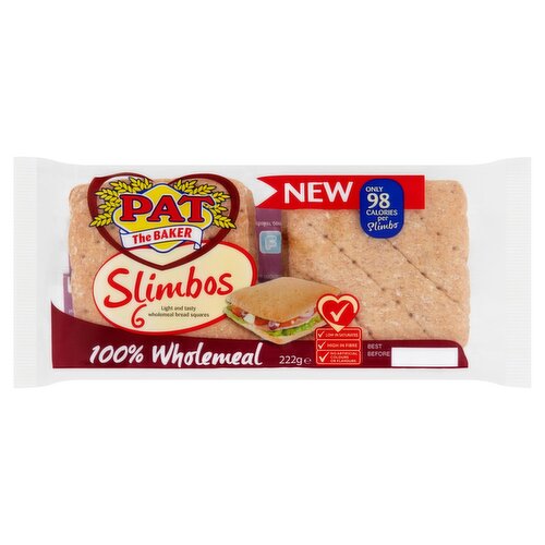 Pat The Baker Wholemeal Slimbos 6 Pack (222 g)