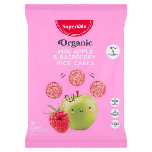 SuperValu Mini Apple & Raspberry Rice Cakes 9+ Months (40 g)