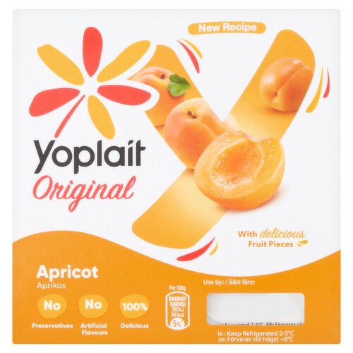 Yoplait Fruit Yogurt Apricot 4 Pack (125 g)