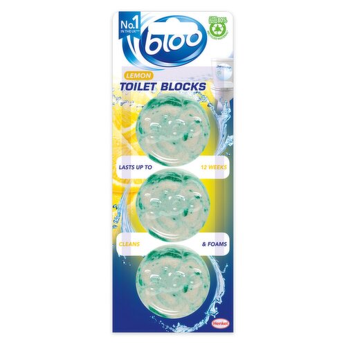 Bloo Lemon Toilet Blocks 3 Pack (3 Piece)