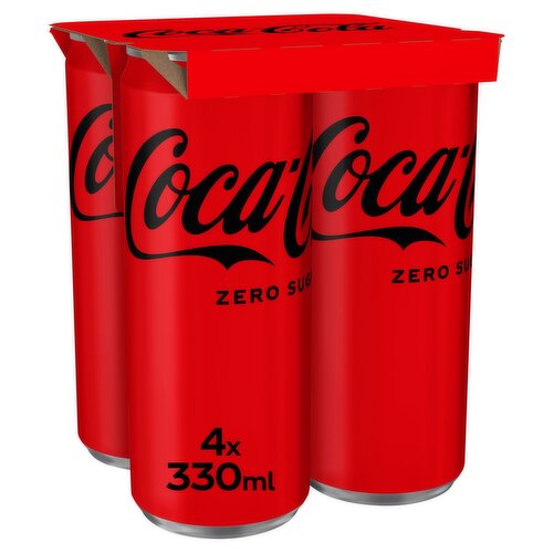 Coca Cola Zero Sugar Can 4 Pack (330 ml)