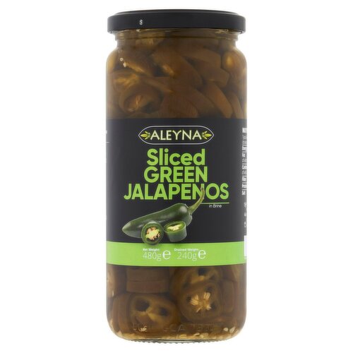 Aleyna Sliced Green Jalapenos in Brine (480 g)