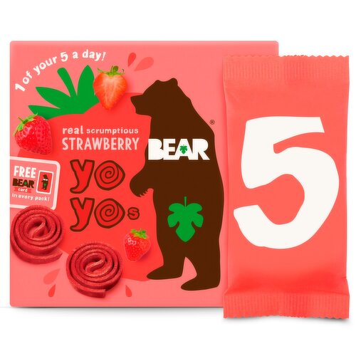 Bear Strawberry Yoyo Pure Fruit Rolls 5 Pack (100 g)