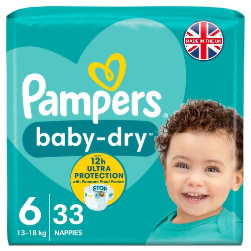 Pampers Baby-Dry Nappies Size 6 (33 Piece)