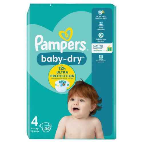 Pampers Baby-Dry Size 4 Nappies (44 Piece)