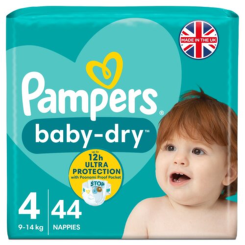 Pampers Baby-Dry Size 4 Nappies (44 Piece)