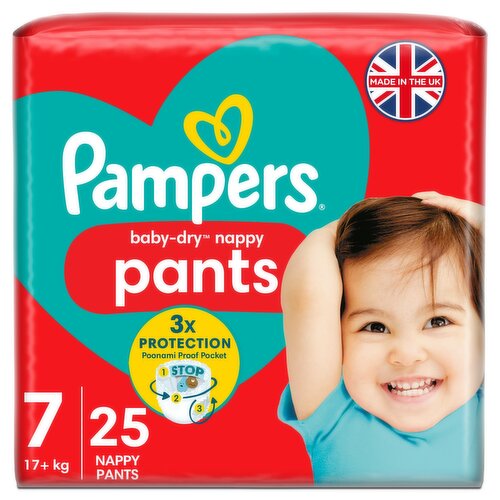 Pampers Baby Dry Nappy Pants Size 7 (25 Piece)