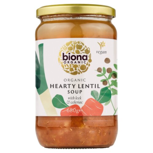 Biona Organic Hearty Lentil Soup Jar (680 g)