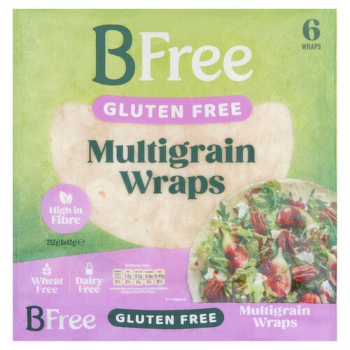 Bfree Gluten Free Multigrain Wraps 6 Pack (252 g)