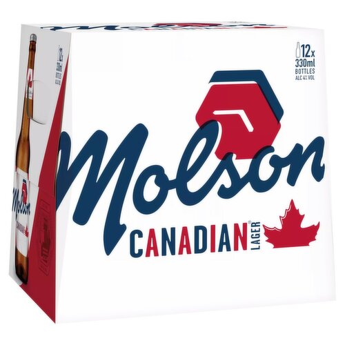 Molson Canadian Lager Bottle 12 Pack (330 ml)