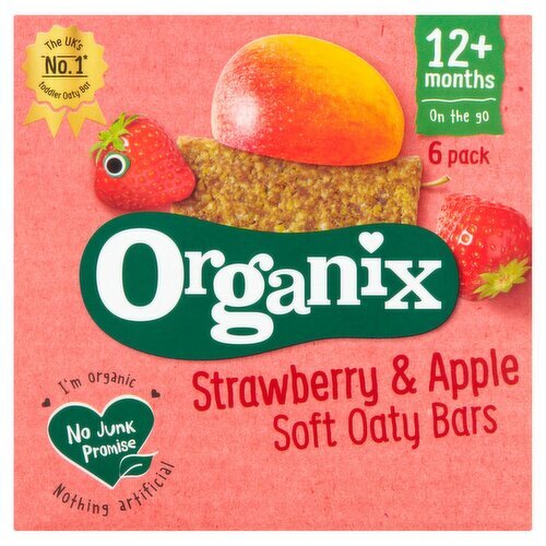 Organix Strawberry & Apple Oaty Bars 12+ Months (180 g)