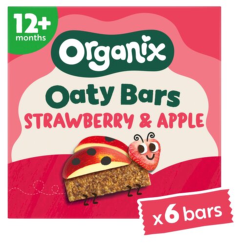 Organix Strawberry & Apple Soft Oaty Bar 12 Months 6 Pack (23 g)