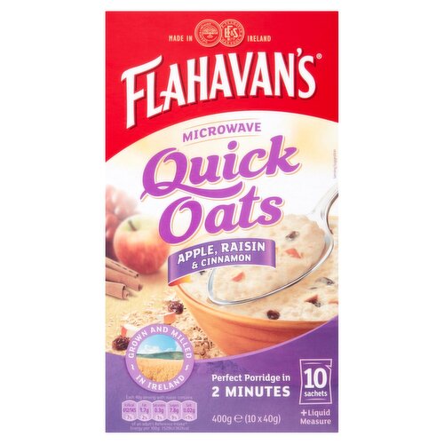 Flahavan's Quick Oats Apple, Raisin & Cinnamon Sachets (400 g)