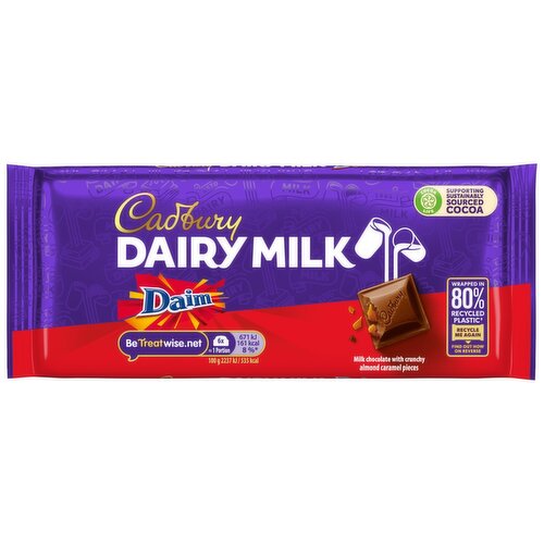 Cadbury Dairy Milk Daim Chocolate Bar (120 g)