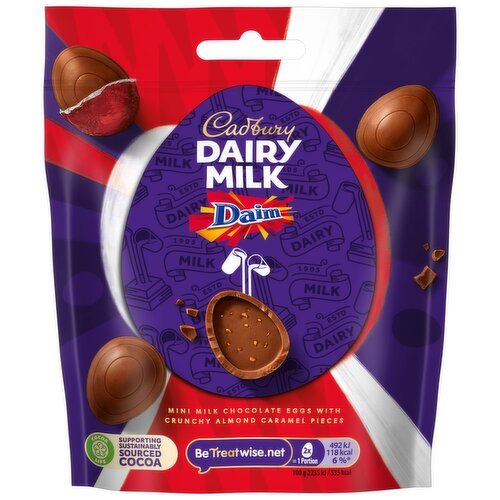 Cadbury Dairy Milk Mini Daim Eggs Bag (77 g)