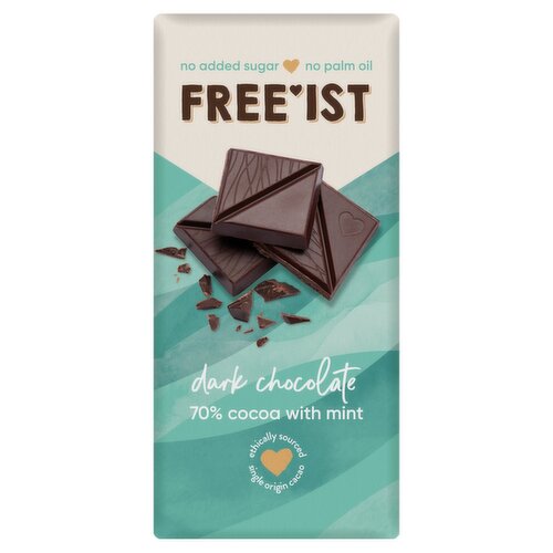 Free'ist No Added Sugar Dark Chocolate with Mint (70 g)