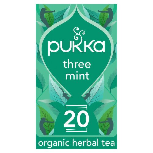 Pukka Three Mint Organic Tea Sachets (32 g)