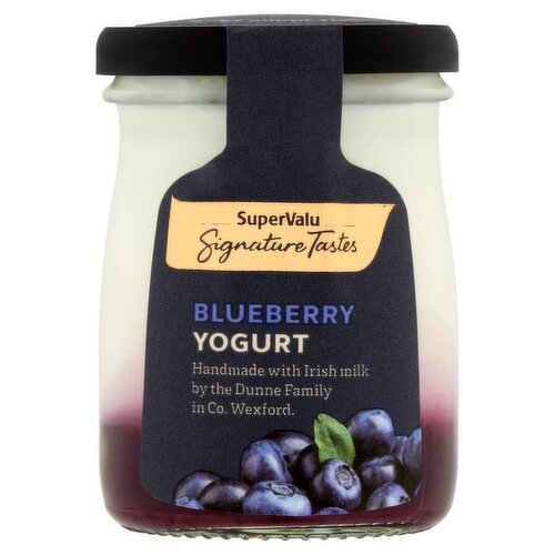 SuperValu Signature Tastes Blueberry Yogurt Glass Jar (140 g)