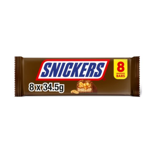 Snickers Snacksize Chocolate Bar 8 Pack (34.5 g)