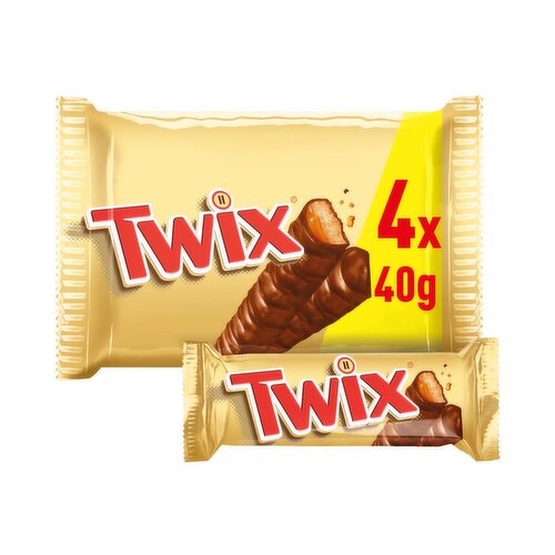 Twix 2 Finger Chocolate Biscuit Bars 4 Pack  (40 g)