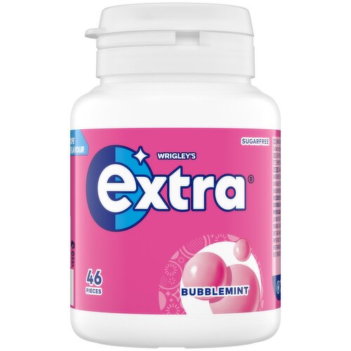 Wrigley's Extra Bubblemint Sugarfree Chewing Gum 46 Piece (64 g)