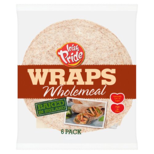 Irish Pride Wholemeal Wraps 6 Pack (400 g)