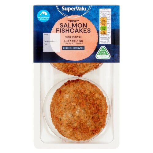 SuperValu Salmon & Spinach Fishcakes x2 (290 g)