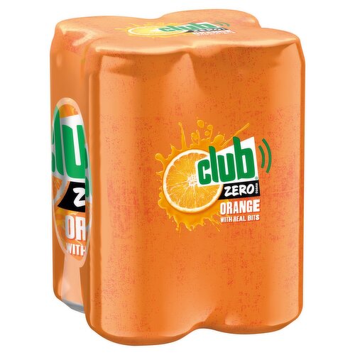 Club Zero Orange Can 4 Pack (330 ml)