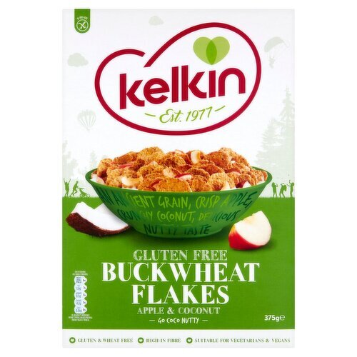 Kelkin Gluten Free Buckwheat Apple & Cocunut Gluten Free Flakes (375 g)