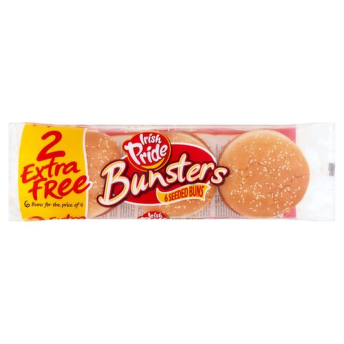 Irish Pride Bunsters Seeded Burger Buns 6 Pack (300 g)