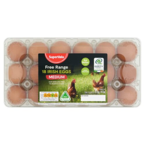 SuperValu Free Range Medium Eggs (18 Piece)