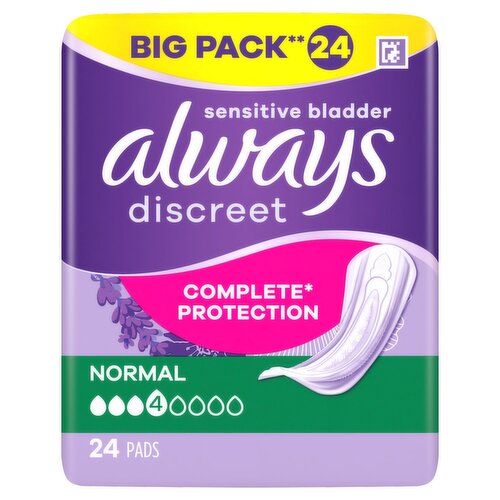 Always Discreet Incontinence Liners Normal (24 Piece)