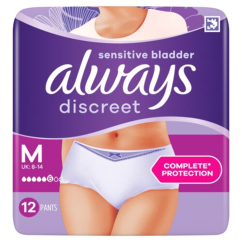 Always Discreet Incontinence Underwear Normal Medium (12 Piece)