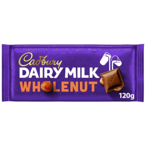 Cadbury Dairy Milk Chocolate Wholenut Bar (120 g)