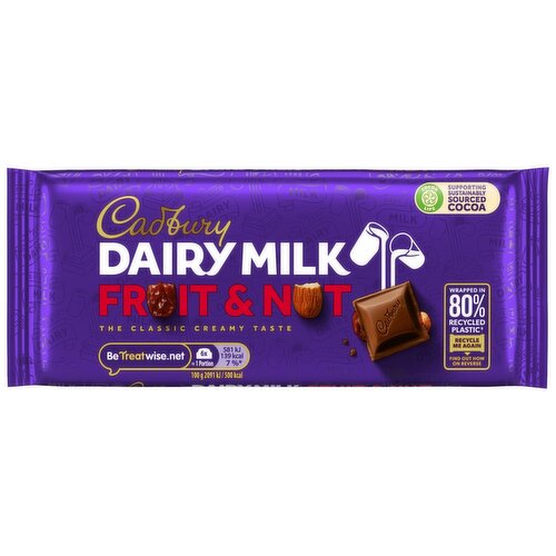 Cadbury Dairy Milk Fruit & Nut Bar (110 g)