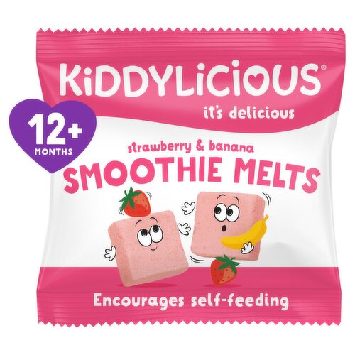 Kiddylicious Strawberry & Banana Smoothie Melts 12+ Months (6 g)