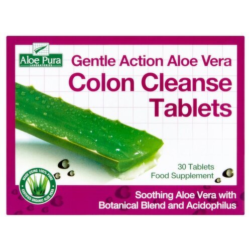 Aloe Pura Gentle Action Colon Cleanse Tablets (30 Piece)