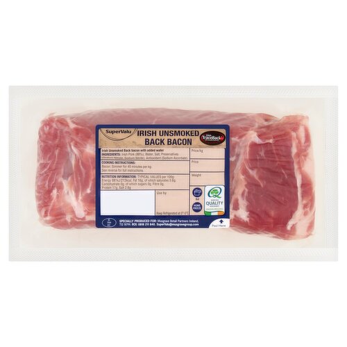 SuperValu Fresh Irish Unsmoked Back Bacon Joint (700 g)