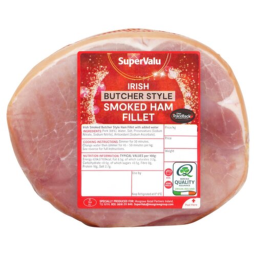 SuperValu Fresh Irish Smoked Butcher Style Ham Fillet (2.5 kg)