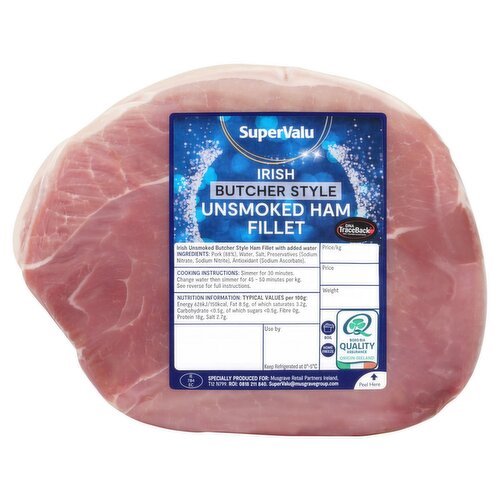 SuperValu Fresh Irish Unsmoked Butcher Style Ham Fillet (2.7 kg)