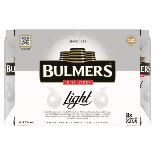 Bulmers Light Cider Can 8 Pack (500 ml) - Storefront EN