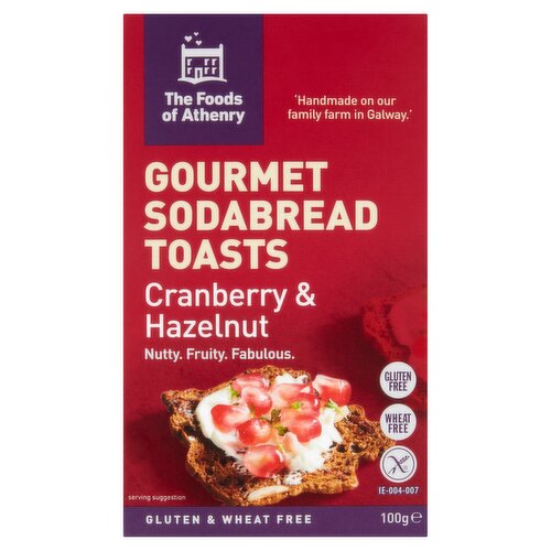 The Foods of Athenry Cranberry Hazelnut Sodabread Toasts (100 g)