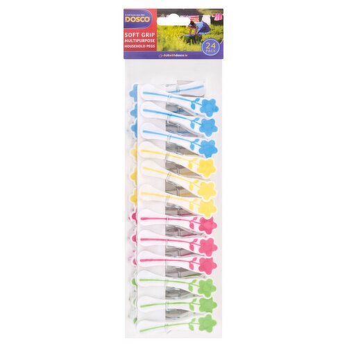 Dosco 24 Flower Clothes Pegs (1 Piece)