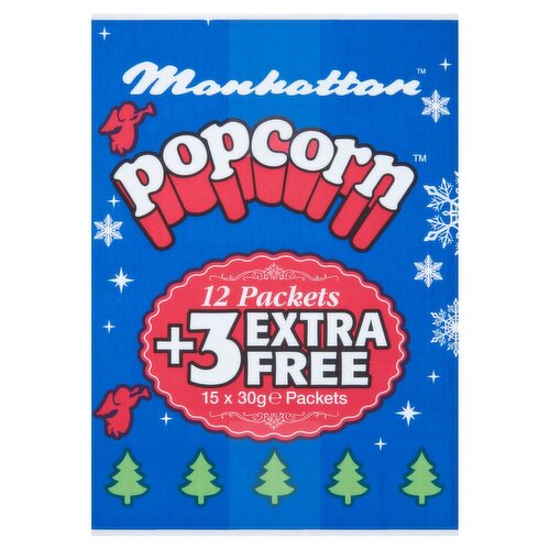 Manhattan Popcorn Christmas 12+3 Free Pack (450 g)