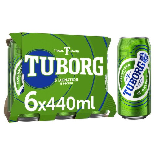 Tuborg Lager Can 6 Pack (440 ml)